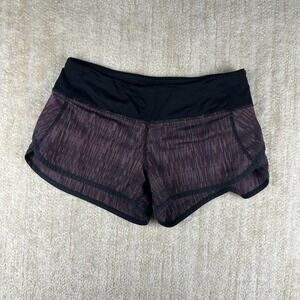 Lululemon Speed Shorts Firework Floral Running Work Out Womens 8 Performance